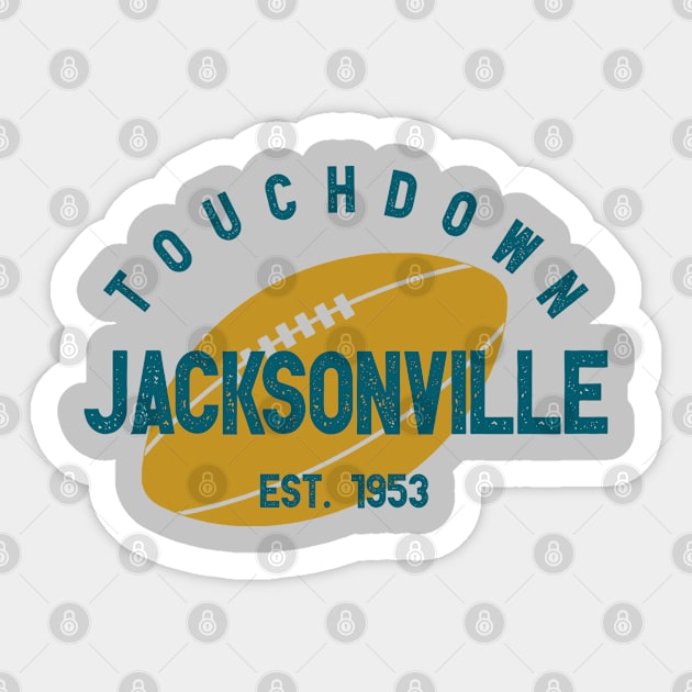 Jacksonville Football Team Sticker by igzine